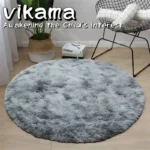 VIKAMA Round Shaggy Rug – Thick & Soft Area Rug for Home Decor